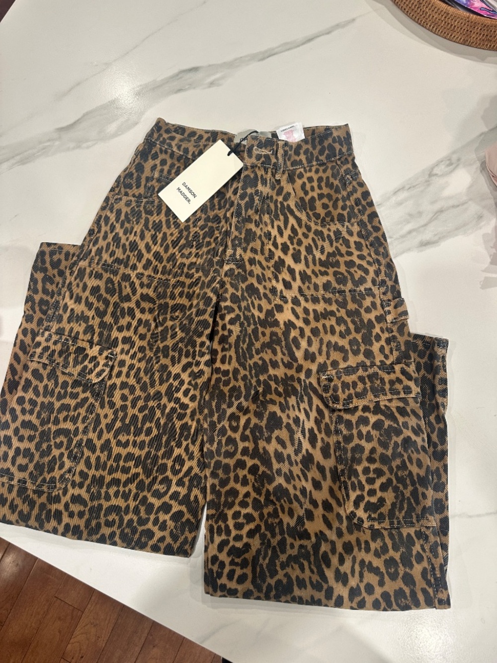 Damson Madder Leopard Cargo Pants Size 6 - Picture 3 of 6